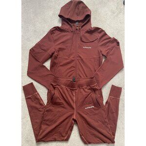 Alphalete Athletics Pro-Elite Joggers & Premium Summit Jacket Chocolate Size S